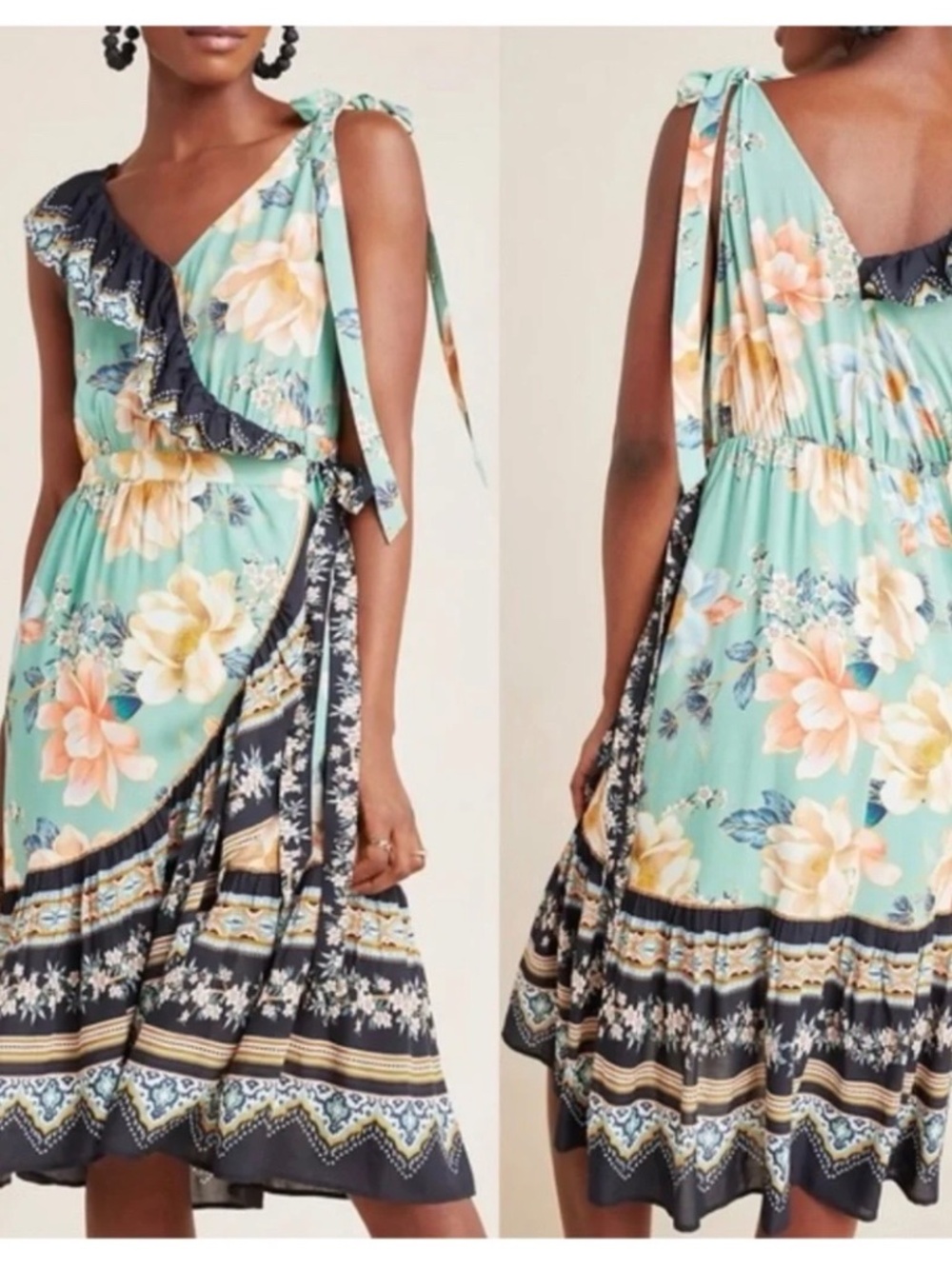 Farm Rio Anthropologie Monica Wrap Dress